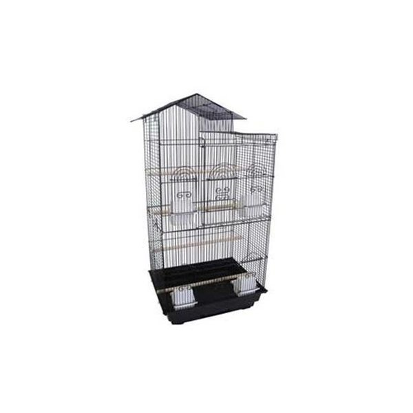 Yml YML 6894BLK Villa Top Small Bird Cage in Black 6894BLK